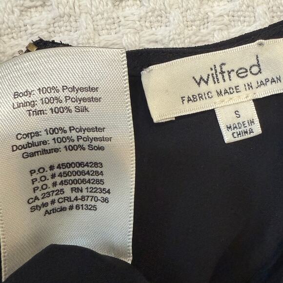 Aritzia Wilfred Sebatier small silk exposed zipper shift dress D4 2933 - Picture 4 of 14